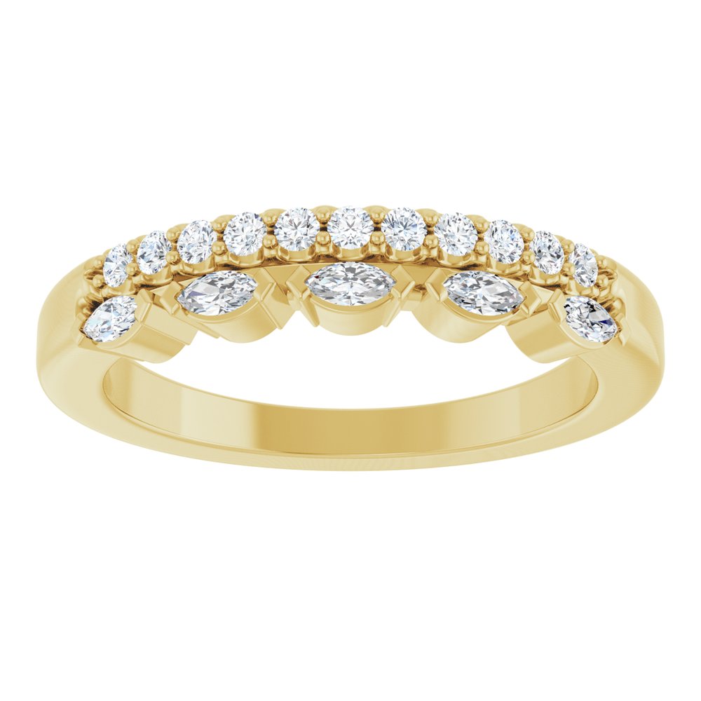 14K Yellow Gold 1/3 CTW Natural Diamond Anniversary Band