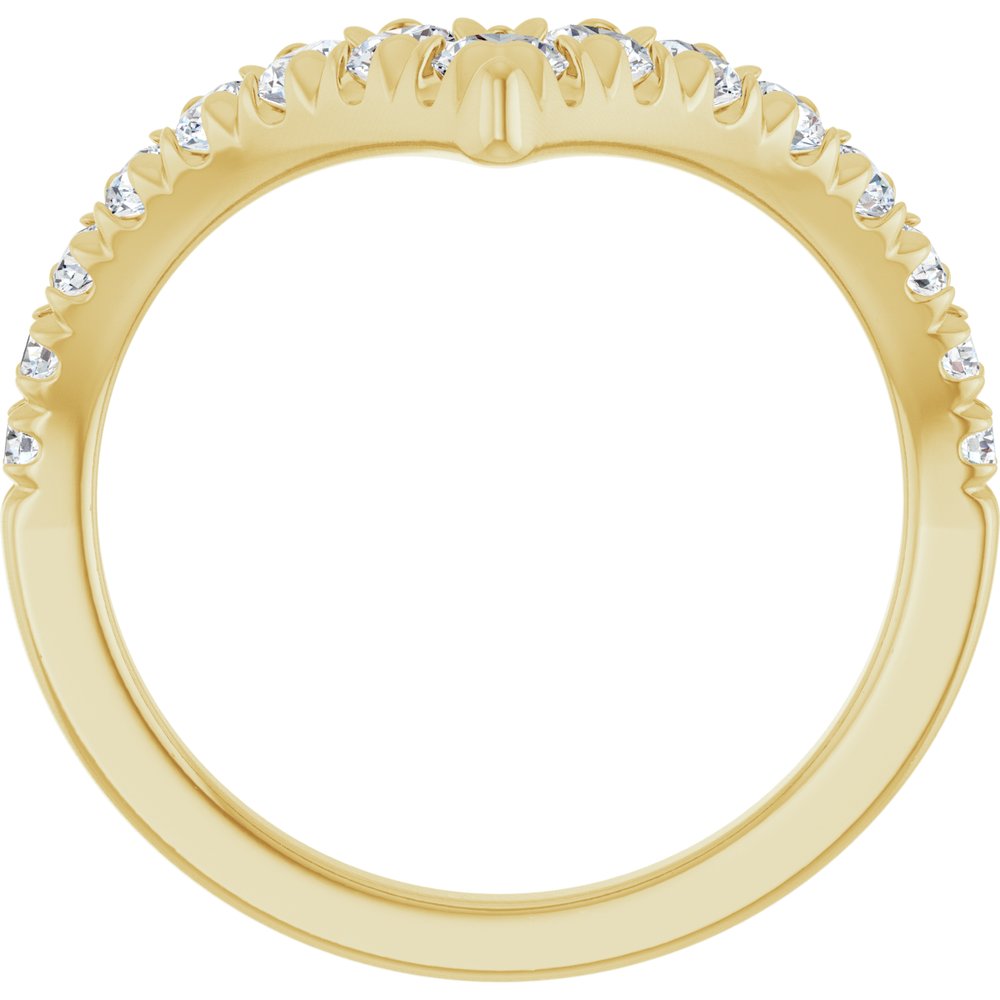 14K Yellow Gold 5/8 CTW Lab-Grown Diamond Contour Band
