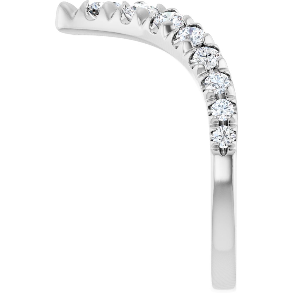 14K White Gold 5/8 CTW Lab-Grown Diamond Contour Band