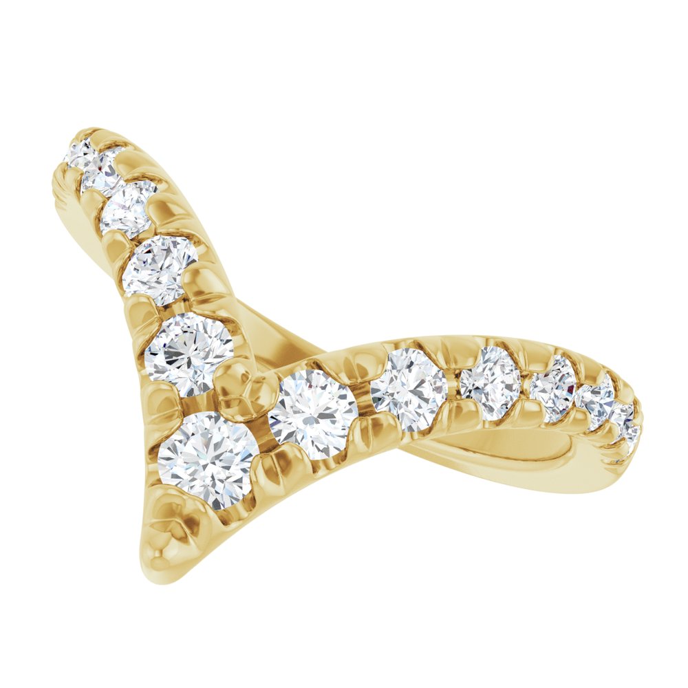 14K Yellow Gold 5/8 CTW Natural Diamond Contour Band