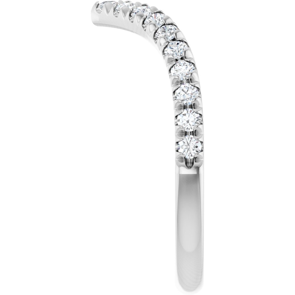 14K White Gold 3/8 CTW Lab-Grown Diamond Contour Band