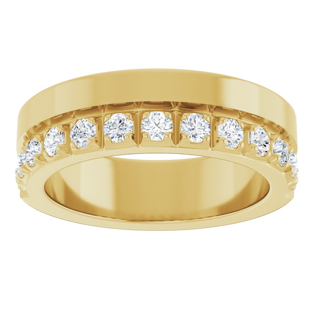14K Yellow Gold 3/4 CTW Lab-Grown Diamond Anniversary Band