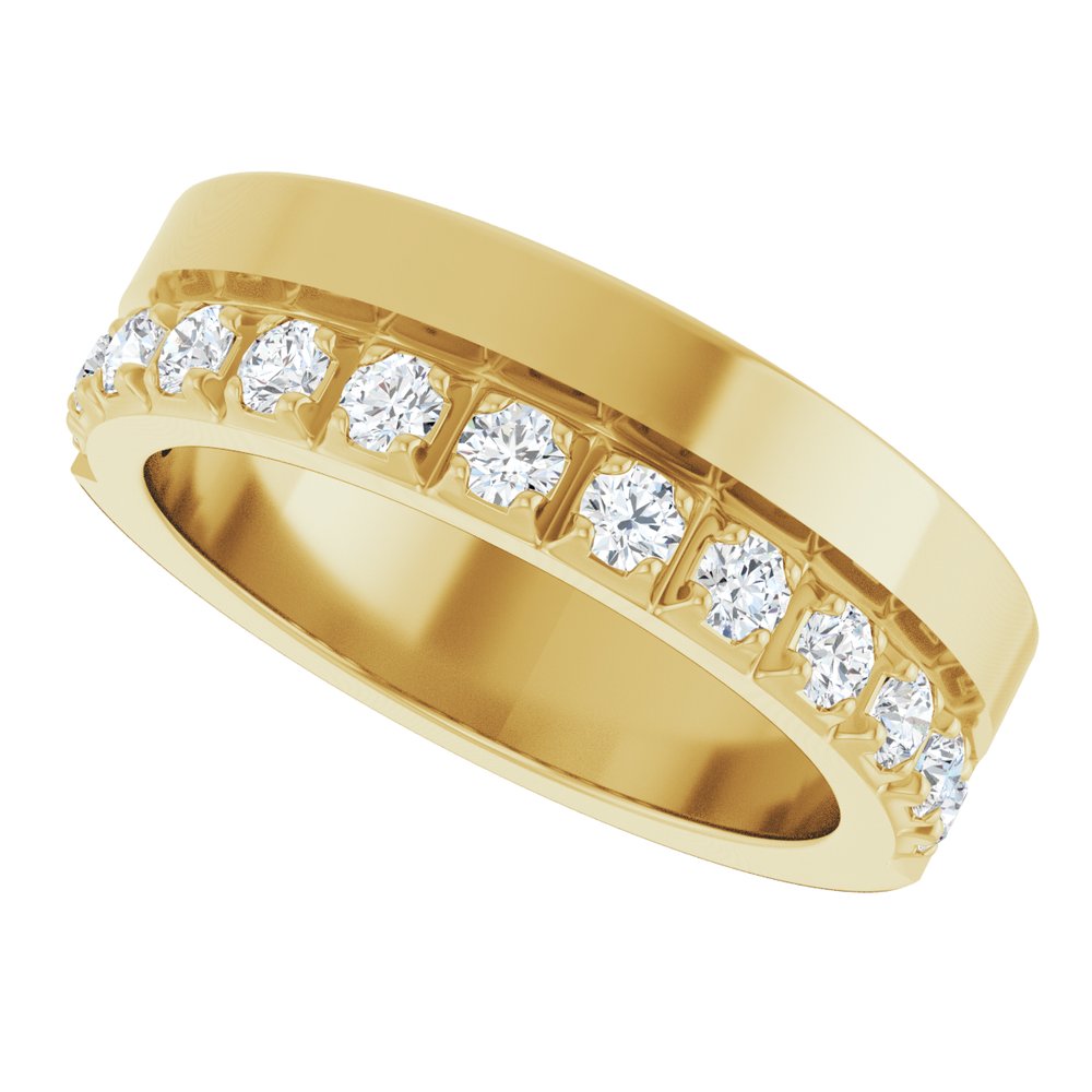 14K Yellow Gold 3/4 CTW Lab-Grown Diamond Anniversary Band