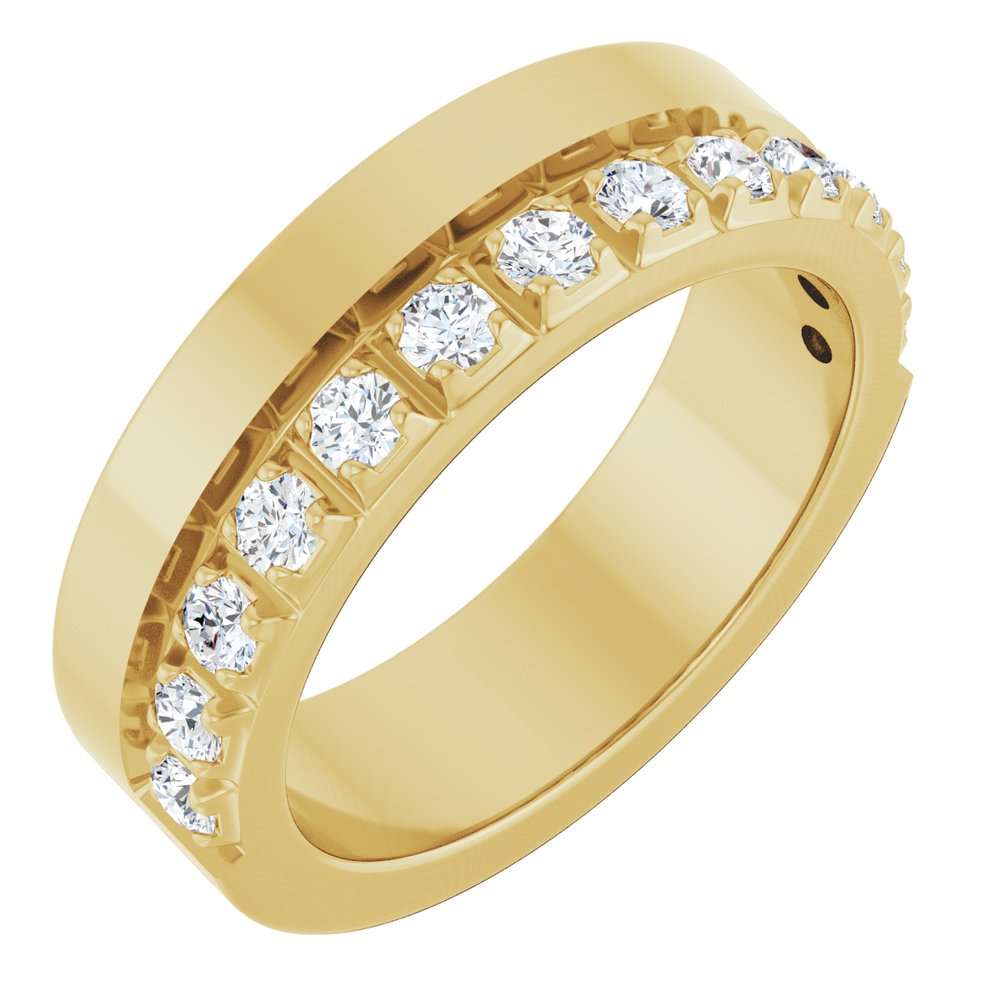 14K Yellow Gold 3/4 CTW Lab-Grown Diamond Anniversary Band