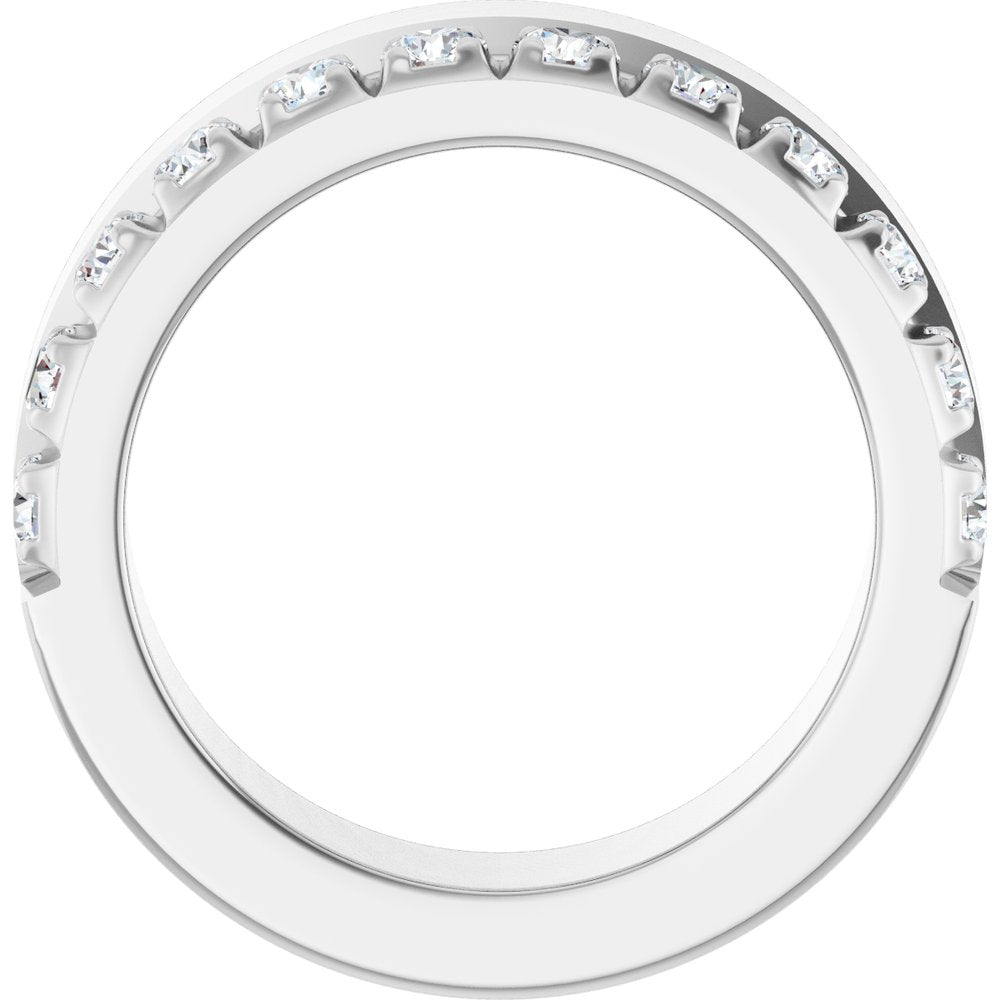 14K White Gold 3/4 CTW Lab-Grown Diamond Anniversary Band