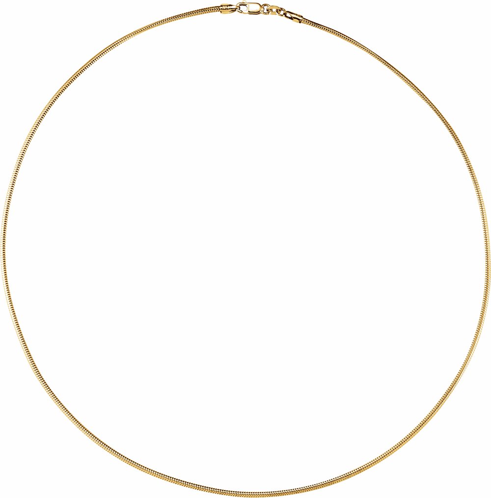 14K Yellow Gold-Filled 1.5 mm Snake 16" Chain