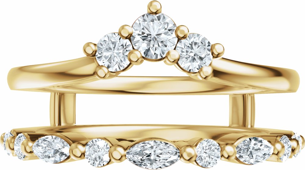 14K Yellow Gold 1/2 CTW Lab-Grown Diamond Ring Guard