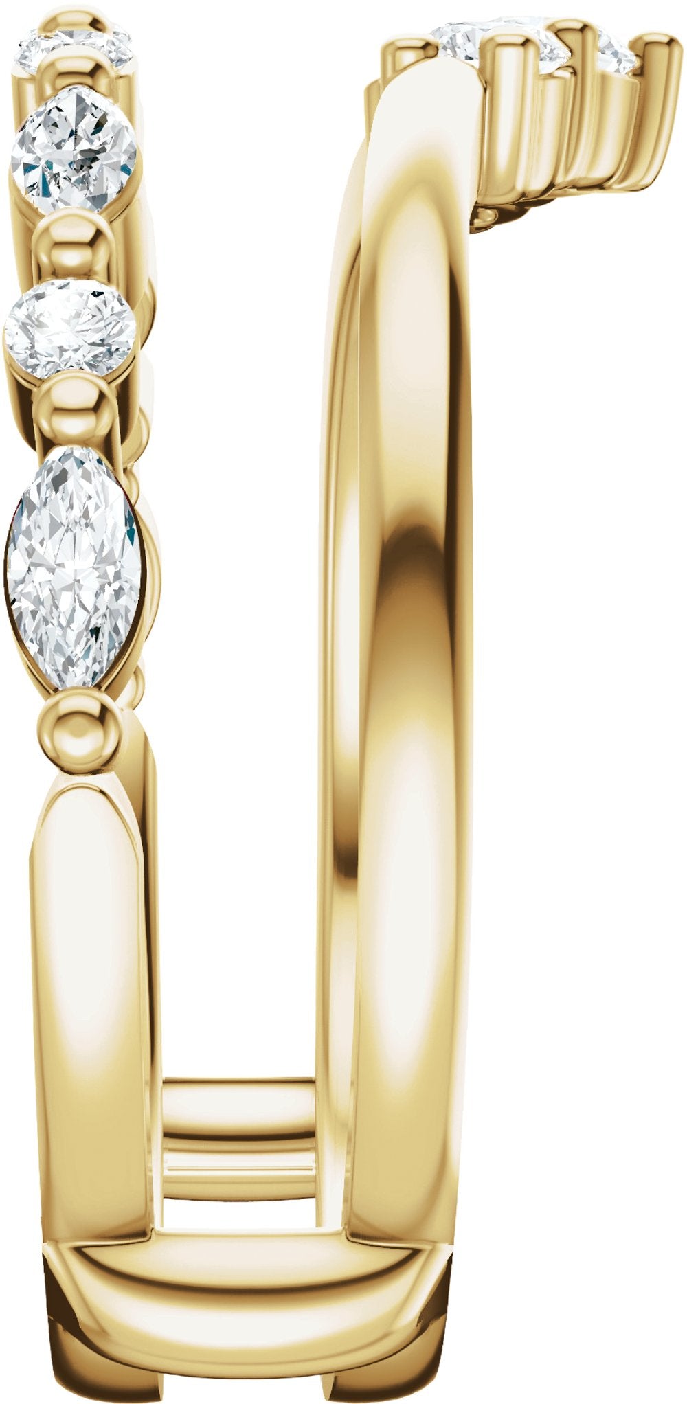 14K Yellow Gold 1/2 CTW Lab-Grown Diamond Ring Guard