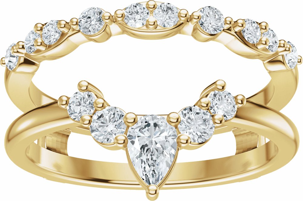 14K Yellow Gold 5/8 CTW Lab-Grown Diamond Ring Guard