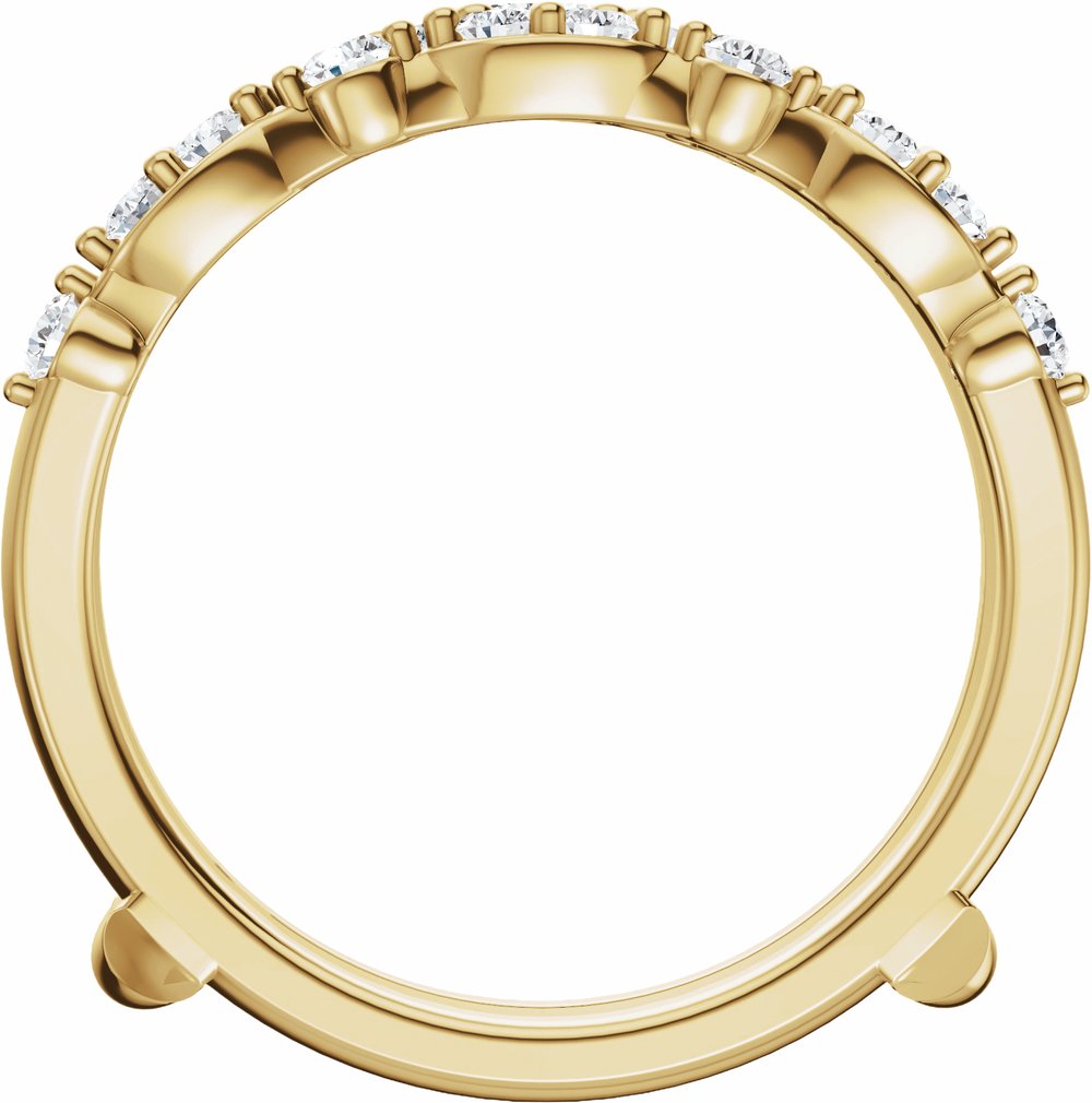 14K Yellow Gold 5/8 CTW Natural Diamond Ring Guard