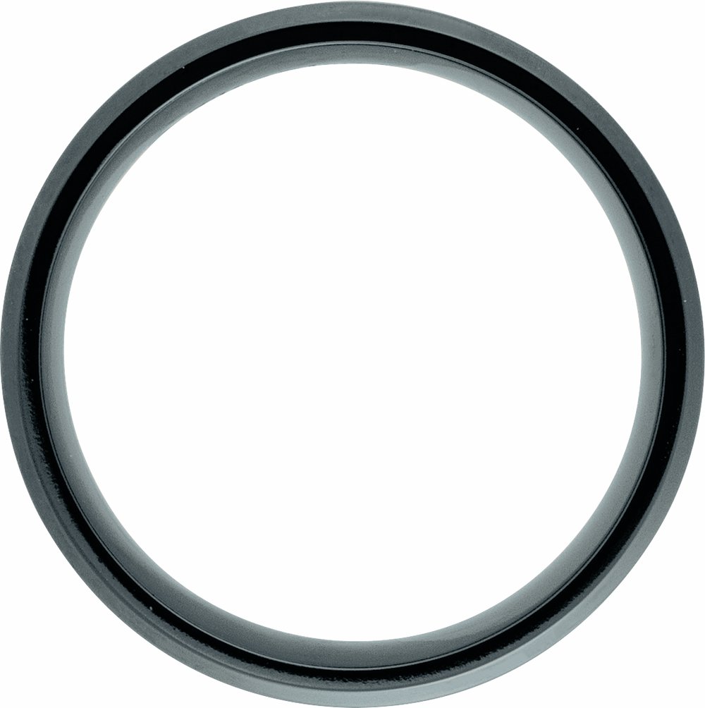 Black Titanium 8 mm Beveled-Edge Golden Pineapple Wood Inlay Comfort-Fit Band