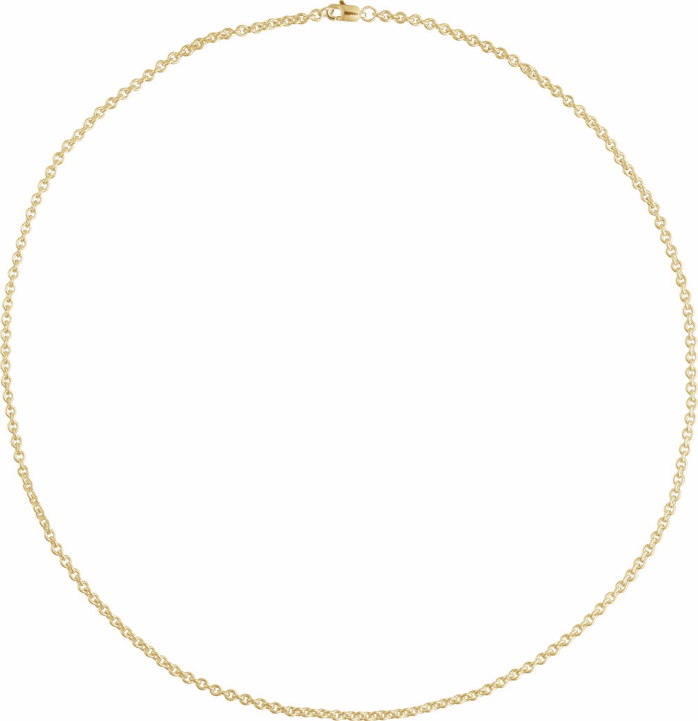14K Yellow Gold-Filled 2.4 mm Cable 18" Chain