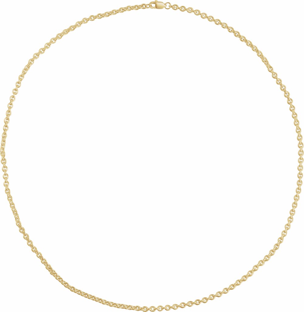 14K Yellow Gold-Filled 2.8 mm Cable 18" CHain