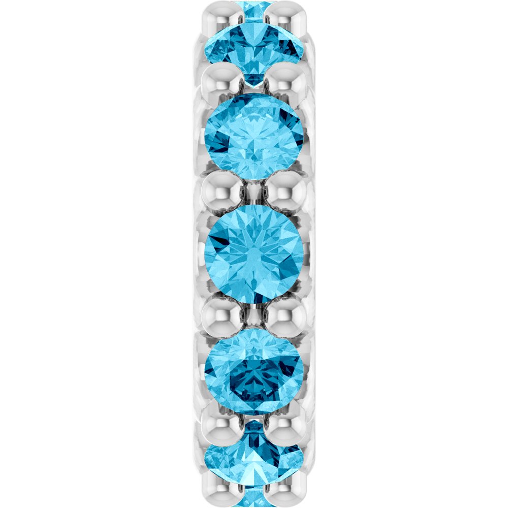 Sterling Silver Natural Aquamarine Spacer Charm/Pendant