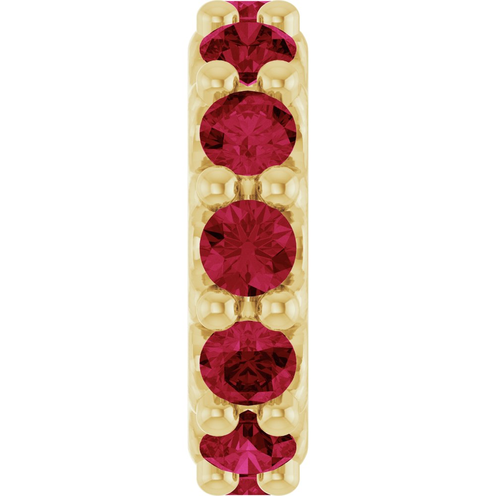 14K Yellow Gold Natural Ruby Spacer Charm/Pendant