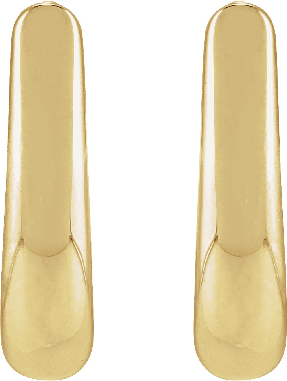 14K Yellow Gold Hinged 15 mm Hoop Earrings