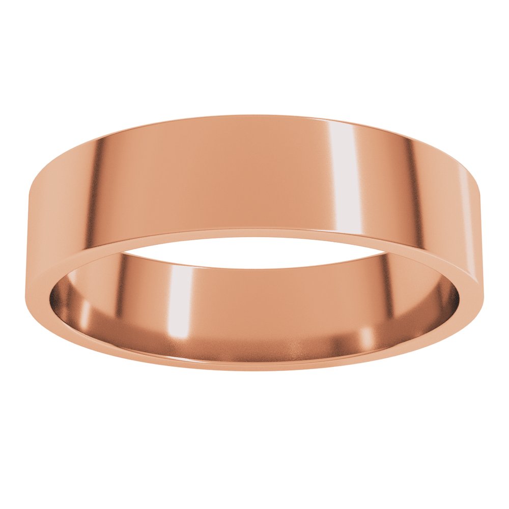14K Yellow Gold 5.5 mm Flat Band Size 9.5