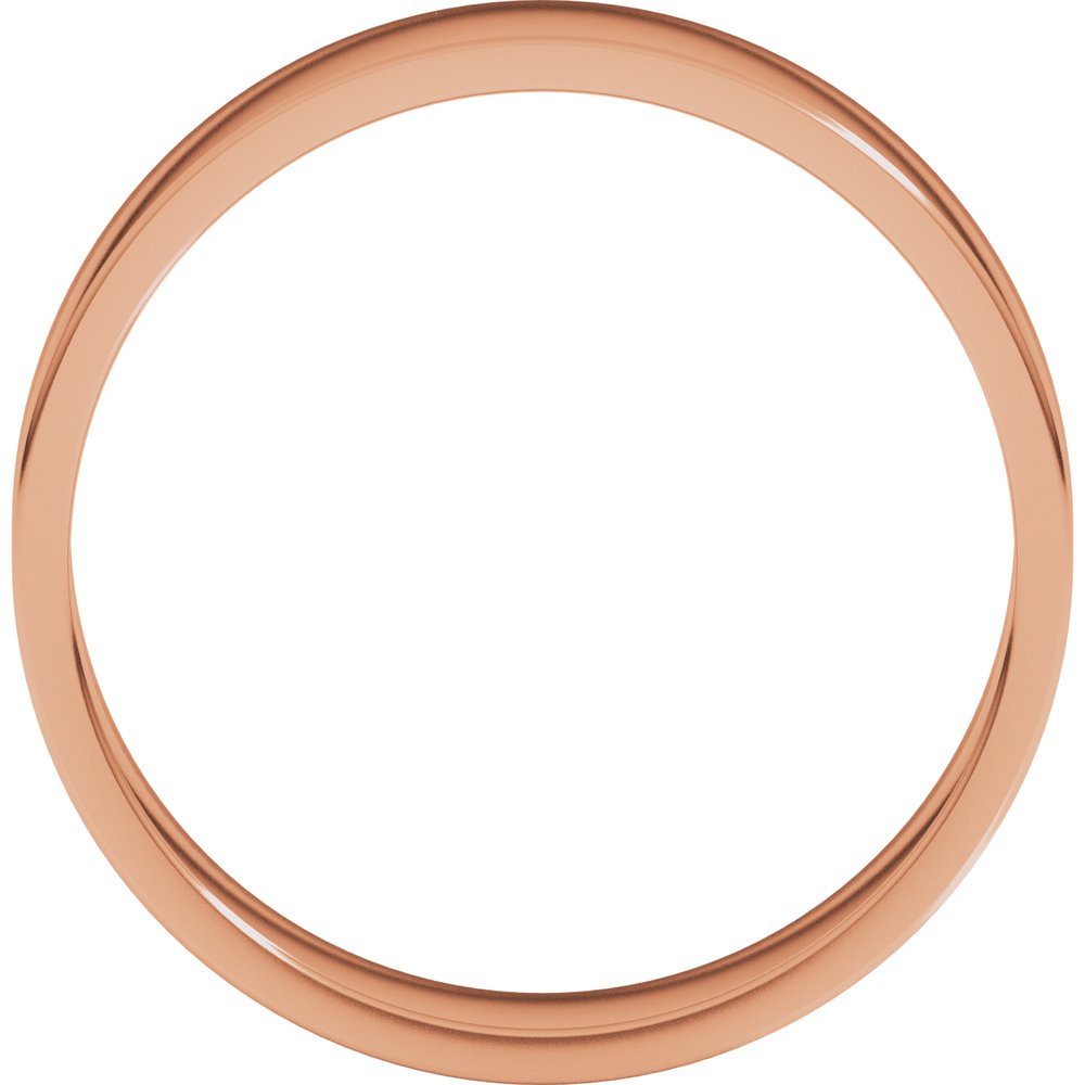 14K Rose Gold 5.5 mm Flat Band Size 13