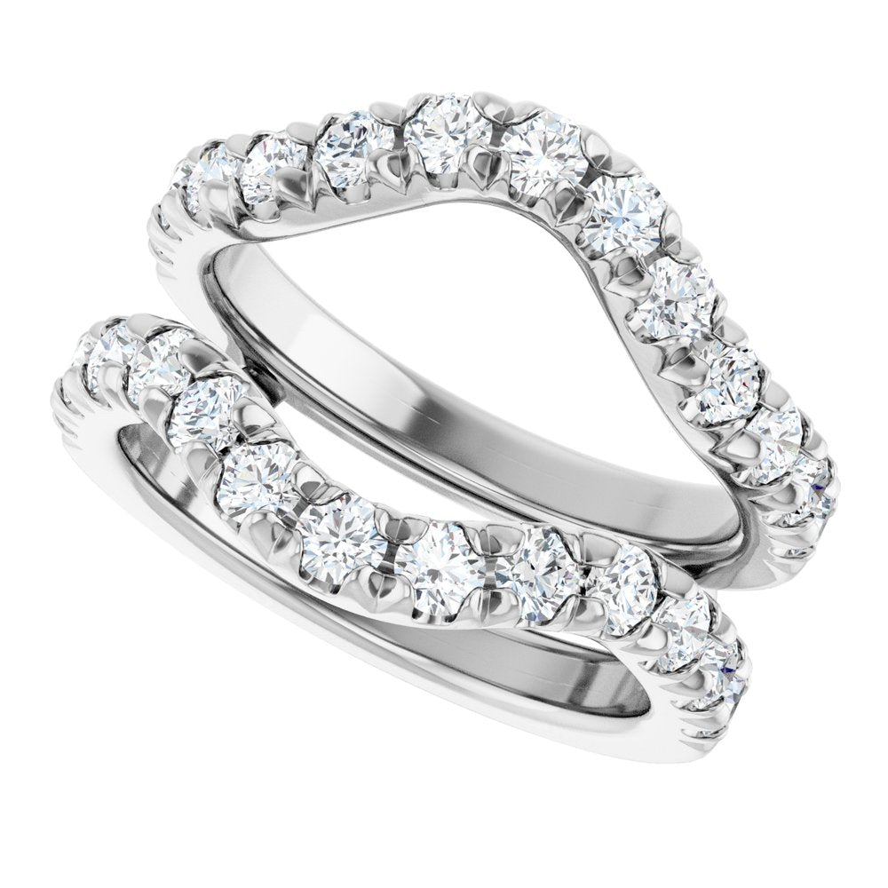 14K White Gold 1 1/2 CTW Lab-Grown Diamond Ring Guard