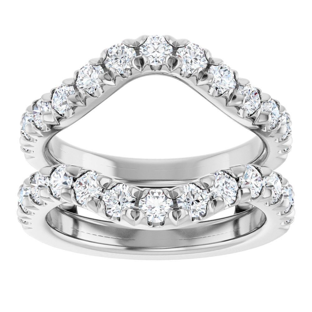 14K White Gold 1 1/2 CTW Lab-Grown Diamond Ring Guard