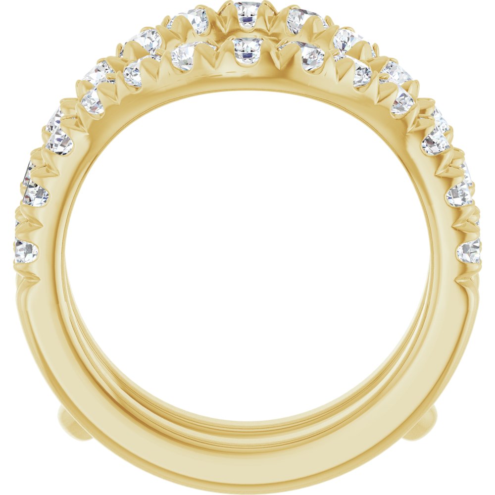 14K Yellow Gold 1 1/2 CTW Lab-Grown Diamond Ring Guard