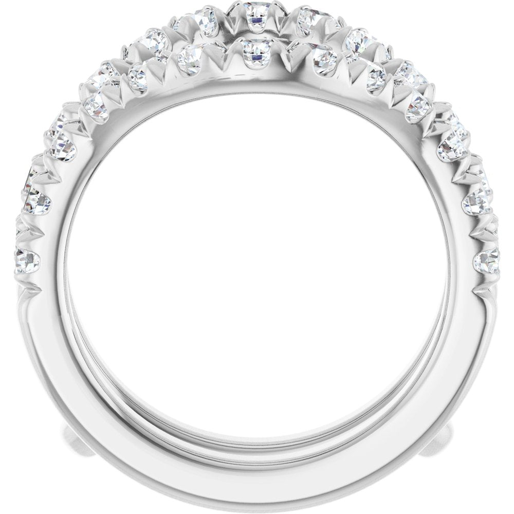 14K White Gold 1 1/2 CTW Lab-Grown Diamond Ring Guard