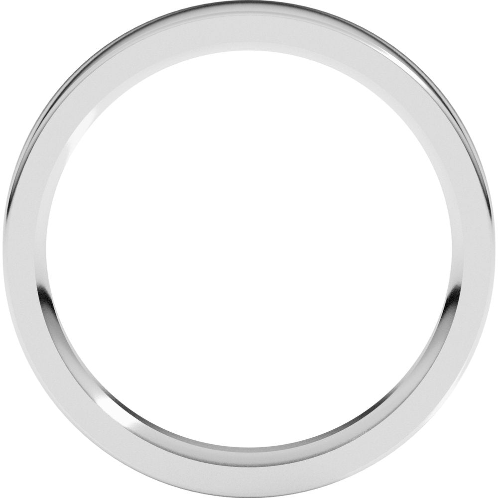 14K White Gold 3.5 mm Comfort-Fit Flat Band Size 5