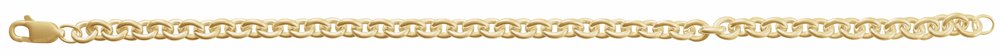 14K Yellow Gold-Filled 4.4 mm Cable 7" Chain