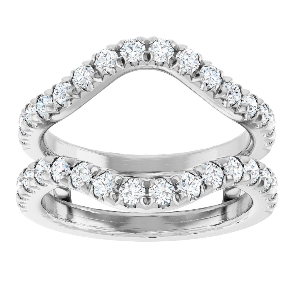 14K White Gold 7/8 CTW Lab-Grown Diamond Ring Guard