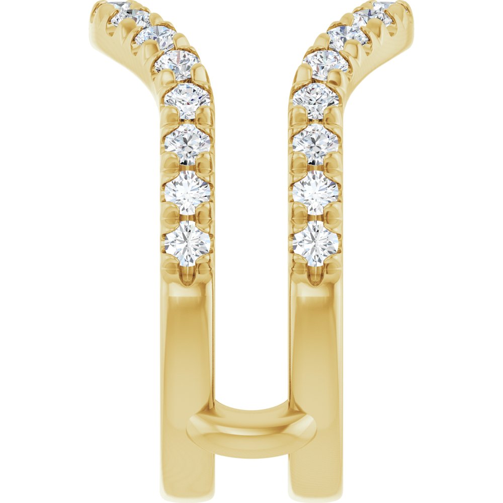 14K Yellow Gold 7/8 CTW Natural Diamond Ring Guard