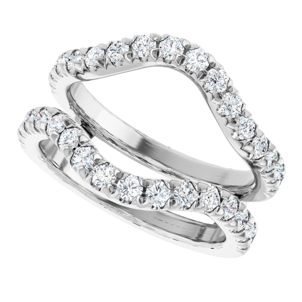 14K White Gold 7/8 CTW Lab-Grown Diamond Ring Guard
