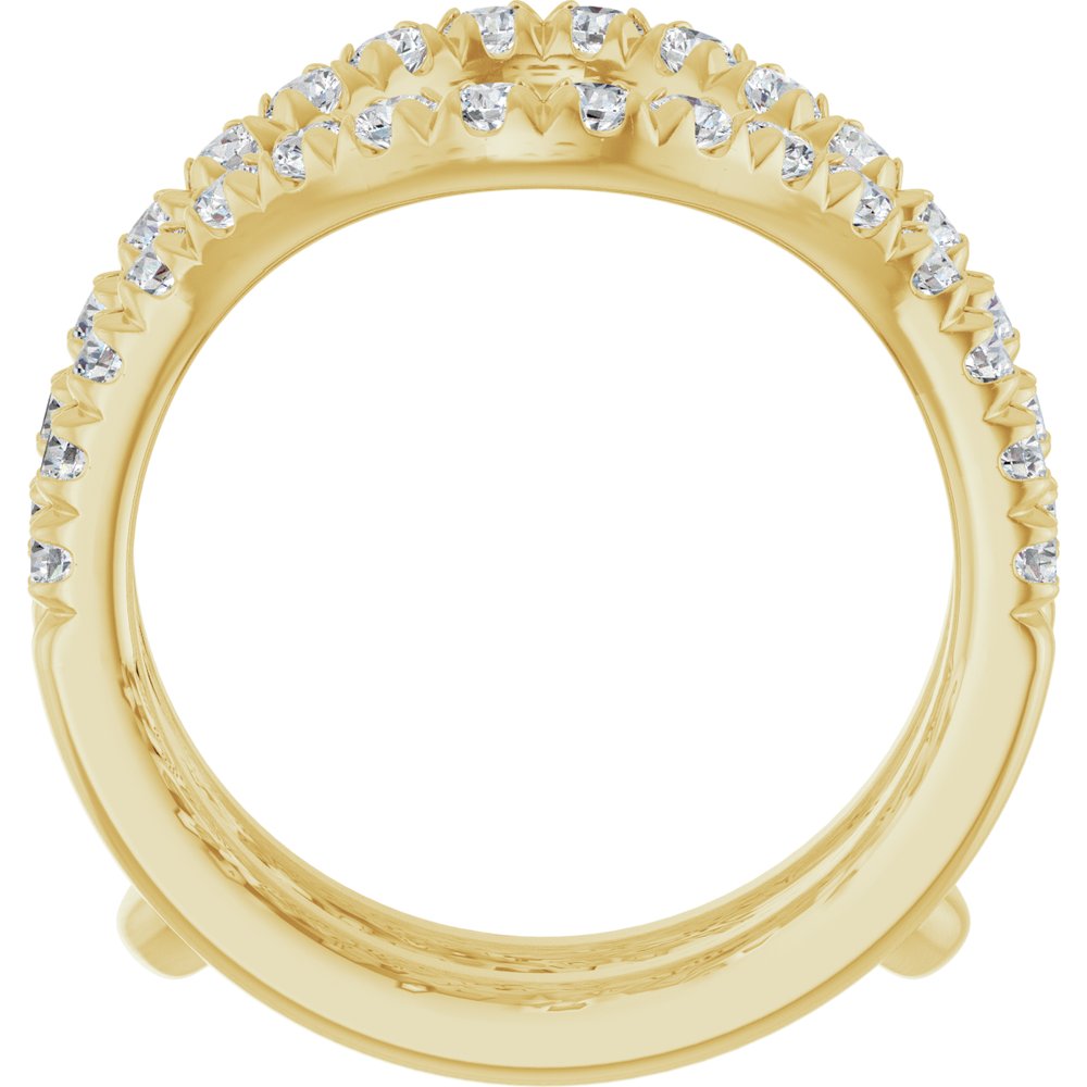 14K Yellow Gold 7/8 CTW Natural Diamond Ring Guard