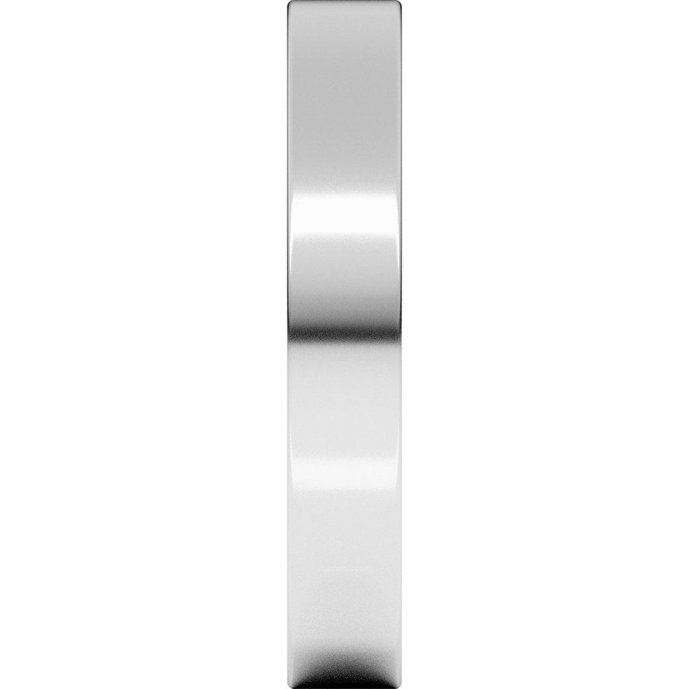 14K White Gold 3.5 mm Comfort-Fit Flat Band Size 5