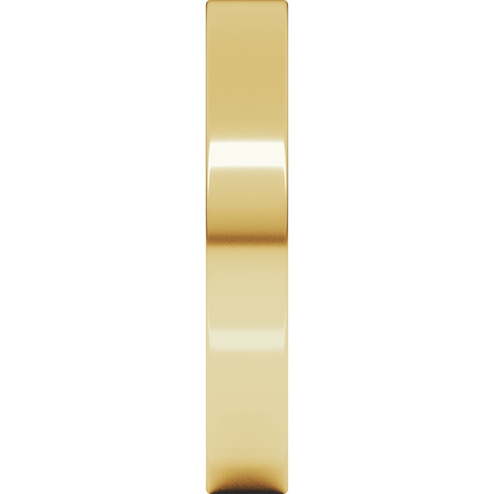18K Yellow Gold 3.5 mm Comfort-Fit Flat Band Size 5.5