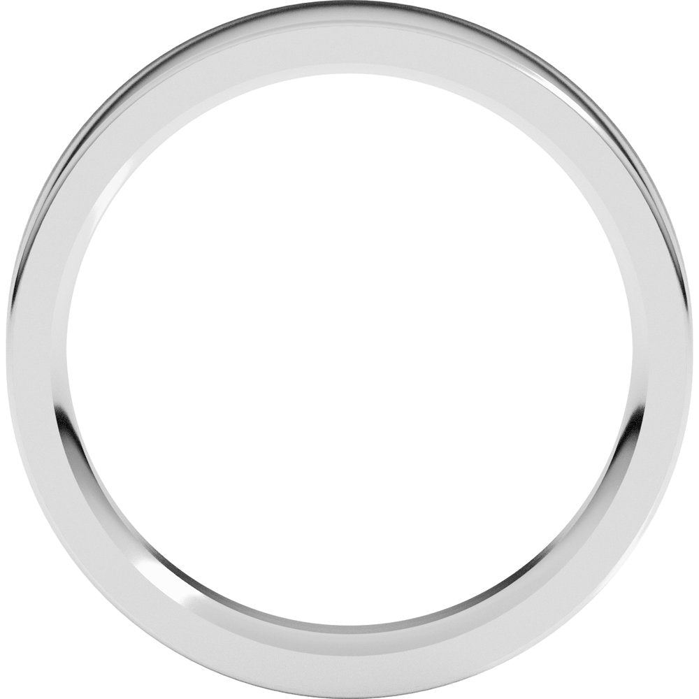 10K White Gold 4.5 mm Comfort-Fit Flat Band Size 6