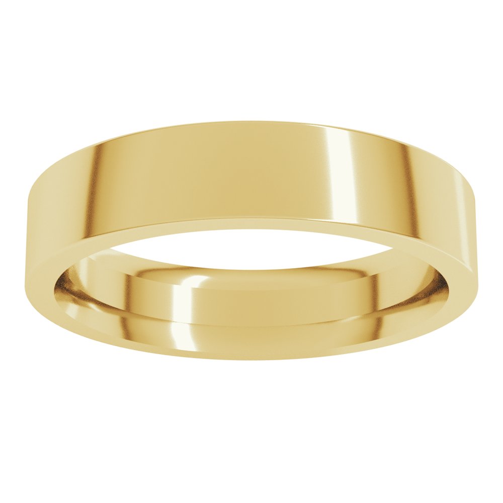 18K Yellow Gold 4.5 mm Comfort-Fit Flat Band Size 9