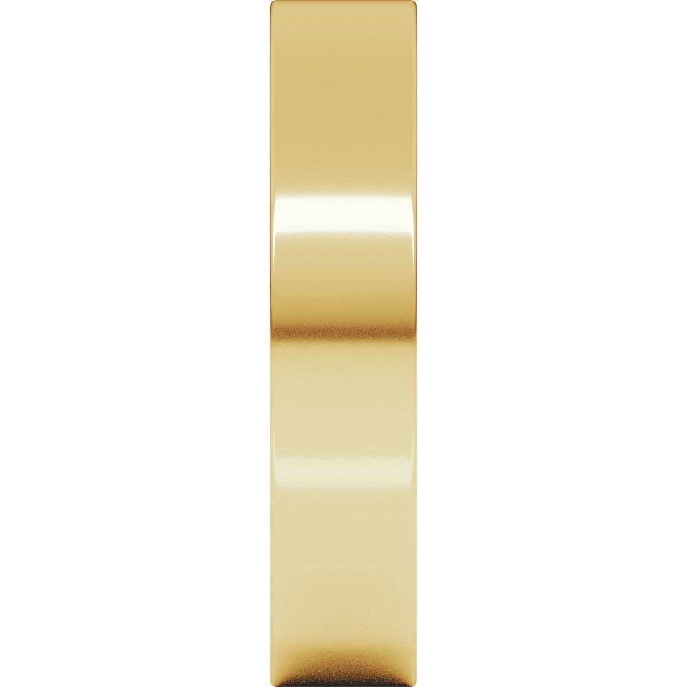 18K Yellow Gold 4.5 mm Comfort-Fit Flat Band Size 9