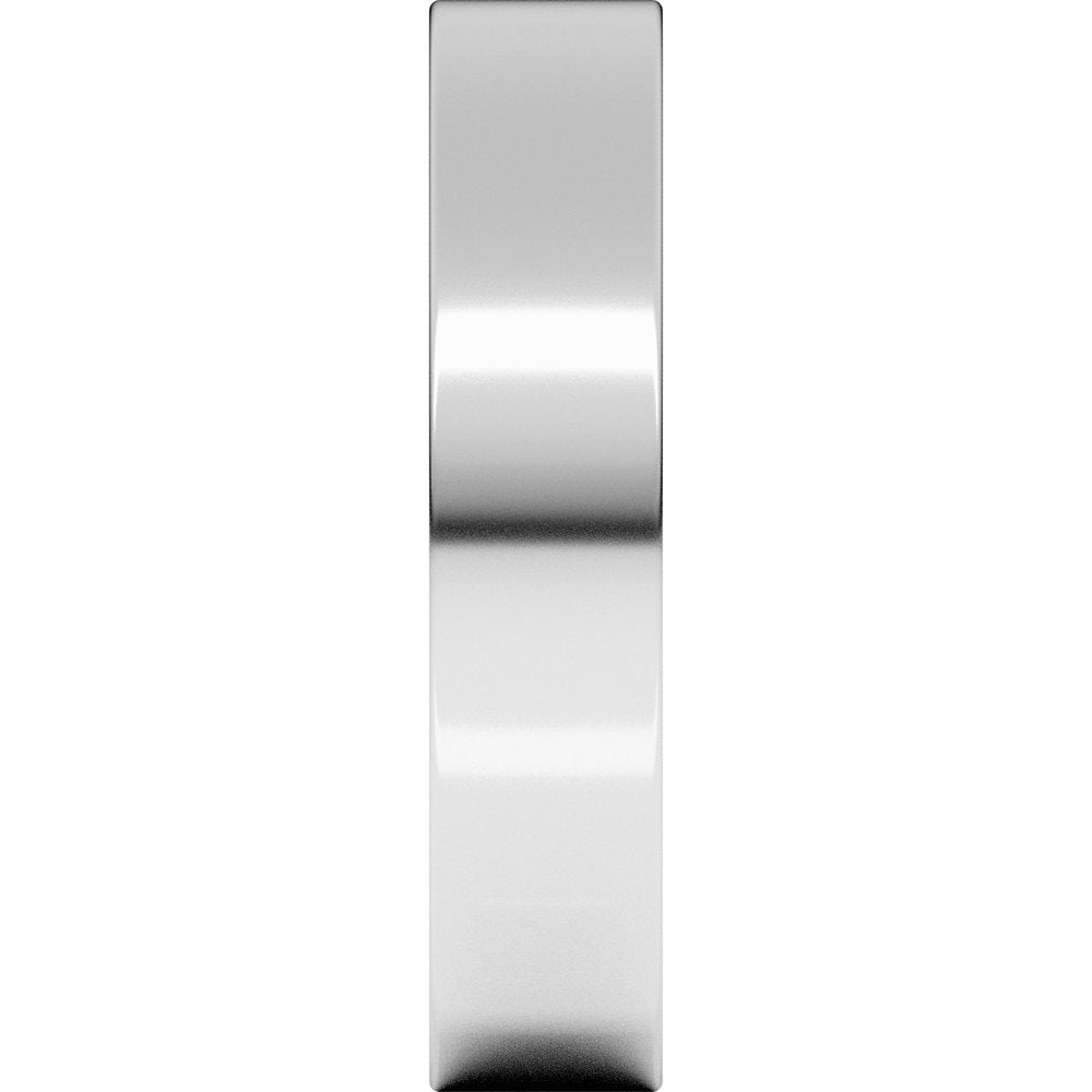 10K White Gold 4.5 mm Comfort-Fit Flat Band Size 6
