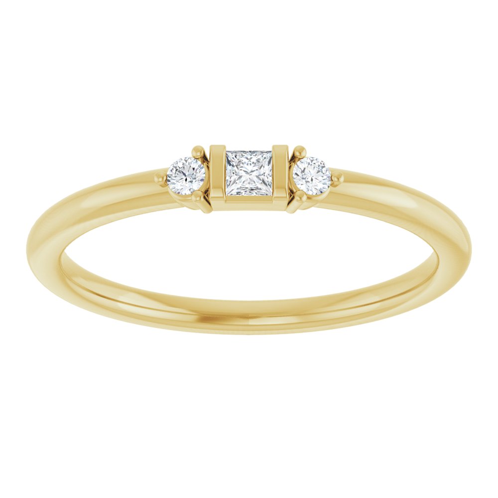 14K Yellow Gold .08 CTW Natural Diamond Stackable Ring