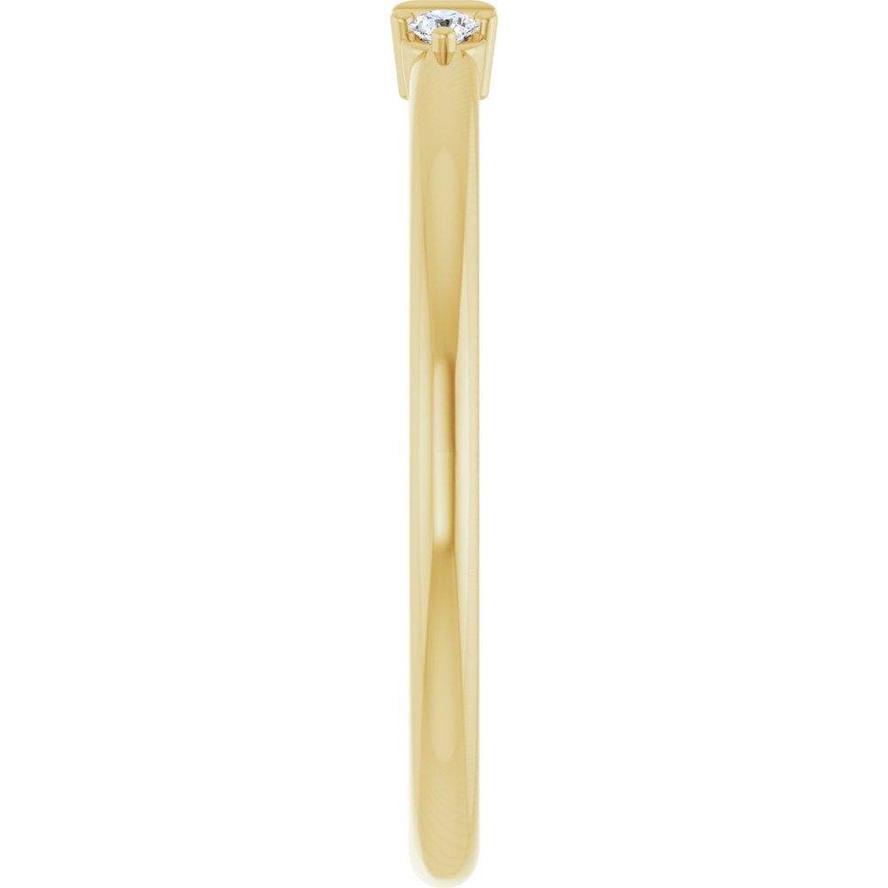 14K Yellow Gold .08 CTW Natural Diamond Stackable Ring