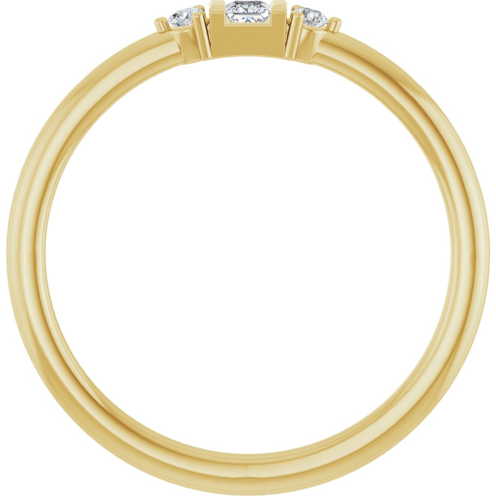 14K Yellow Gold .08 CTW Natural Diamond Stackable Ring