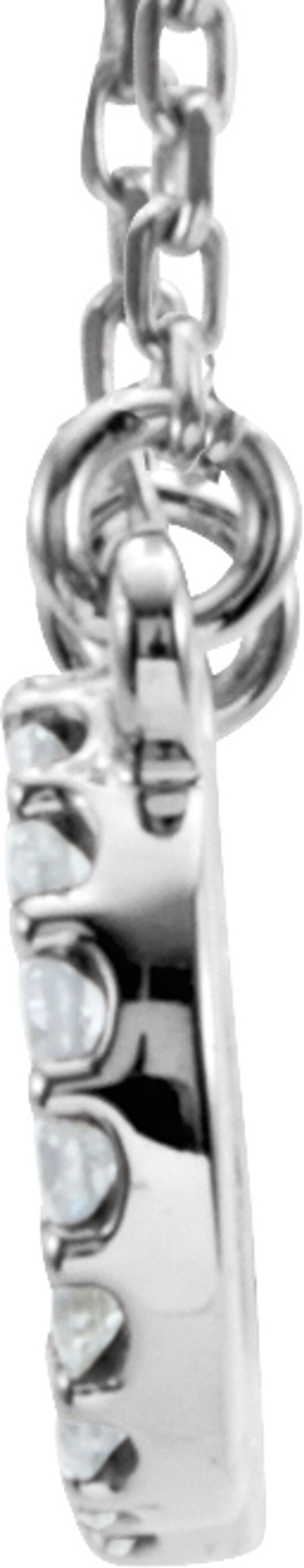 14K White Gold 1/6 CTW Natural Diamond Infinity 17" Necklace