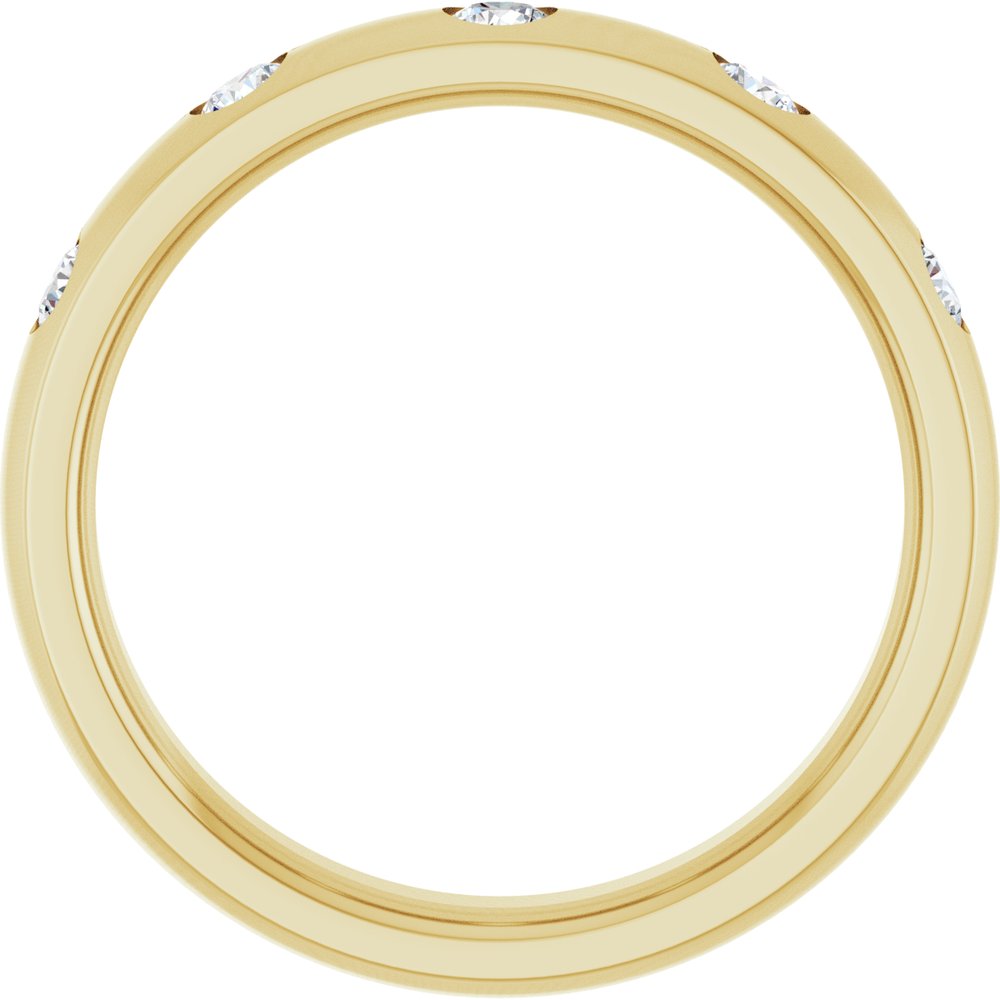14K Yellow Gold .07 CTW Natural Diamond Anniversary Band Size 5.5