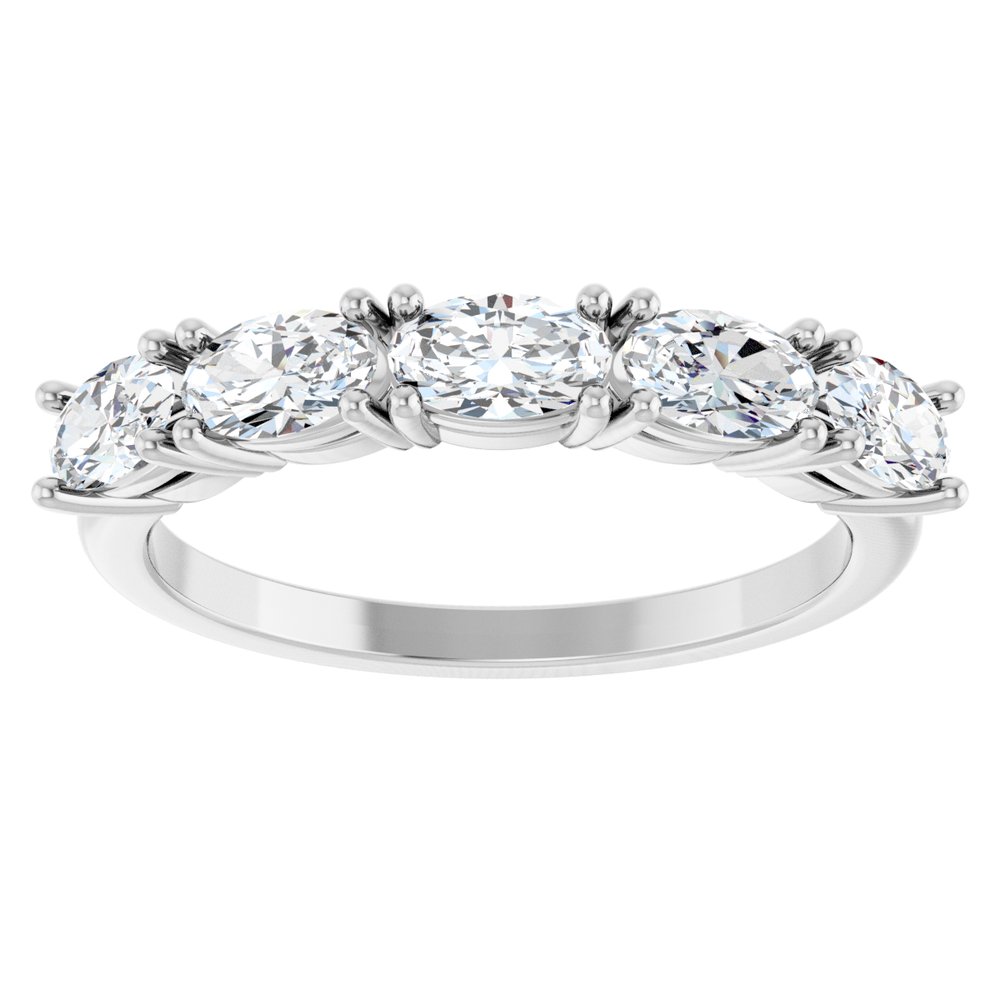14K White Gold 9/10 CTW Lab-Grown Diamond Anniversary Band