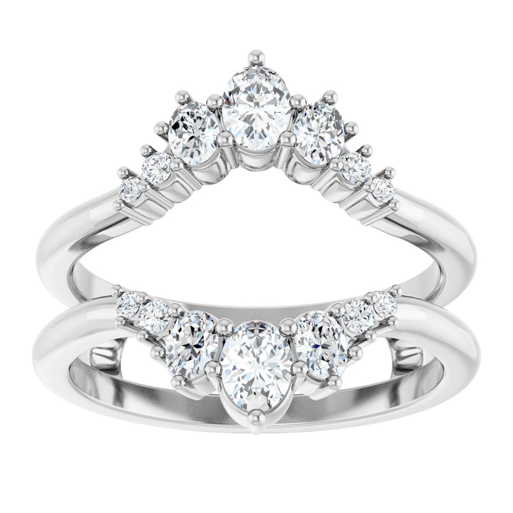 14K White Gold 5/8 CTW Lab-Grown Diamond Ring Guard