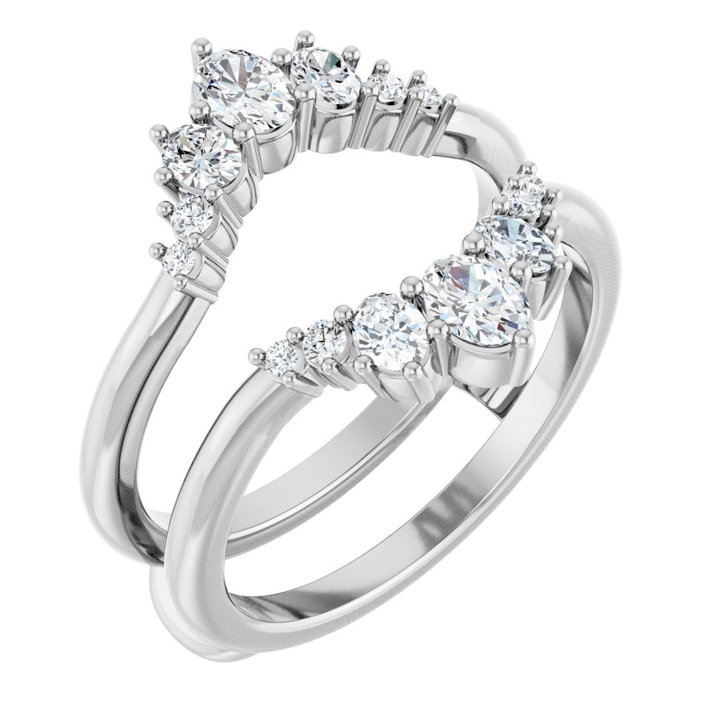 14K White Gold 5/8 CTW Lab-Grown Diamond Ring Guard