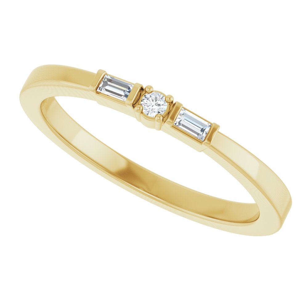 14K Yellow Gold .07 CTW Lab-Grown Diamond Stackable Ring