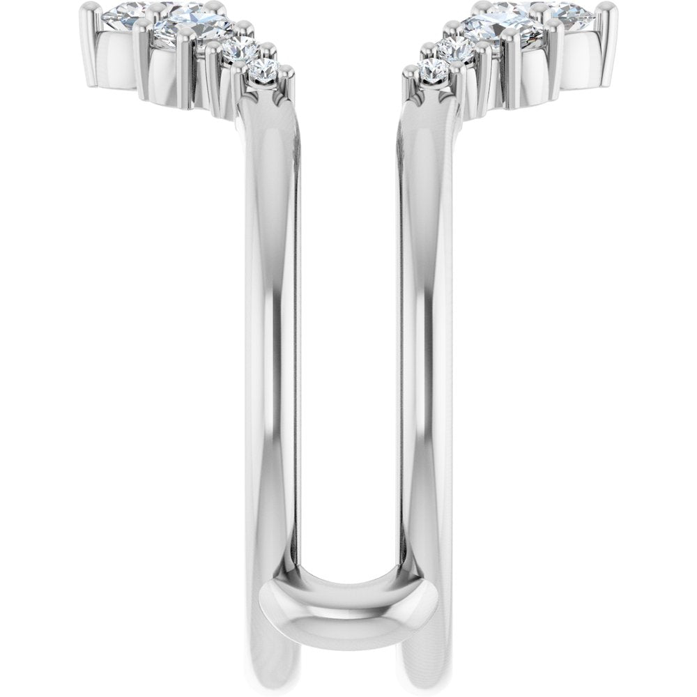 14K White Gold 5/8 CTW Lab-Grown Diamond Ring Guard