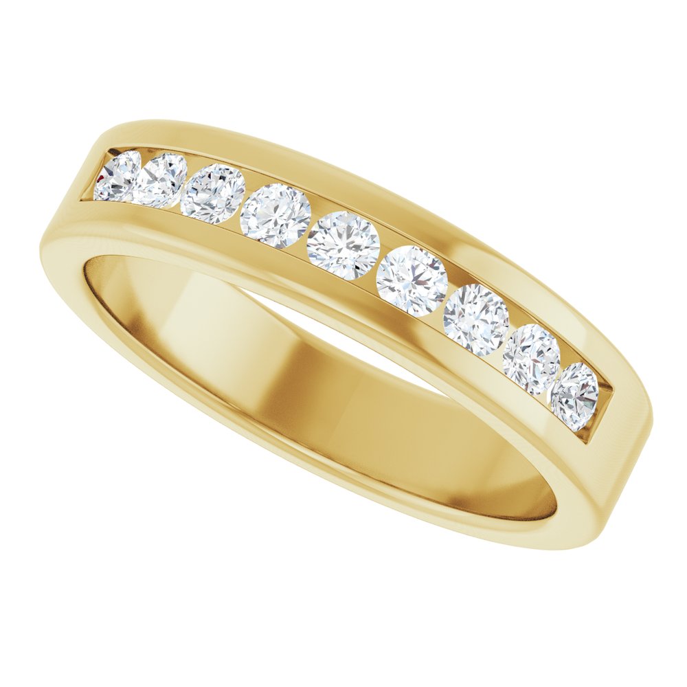 14K Yellow Gold 1/2 CTW Lab-Grown Diamond Band