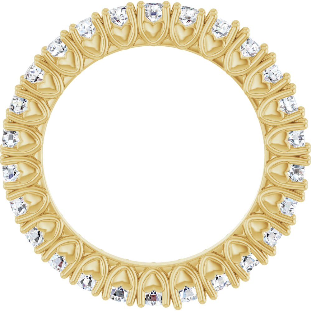 14K Yellow Gold 1 1/3 CTW Lab-Grown Diamond Eternity Band Size 7